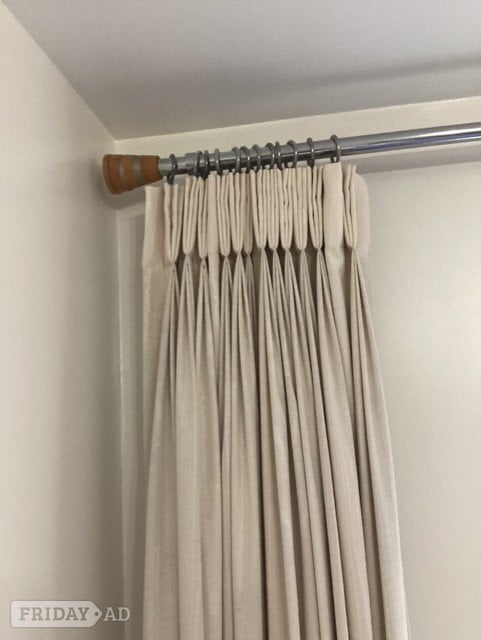 Liverpool Chrome 28mm curtain rail with accessories