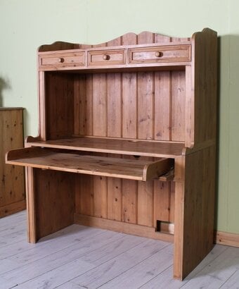UK Delivery - Solid Pine Desk 3 Drawers 100% Solid Pine