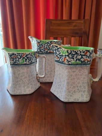 Set of 3 Edwardian Jugs 