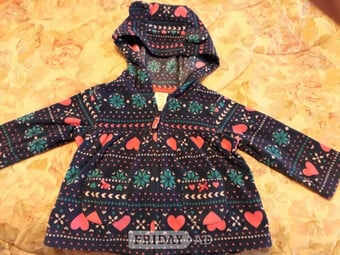 Baby girls fleece with hood
