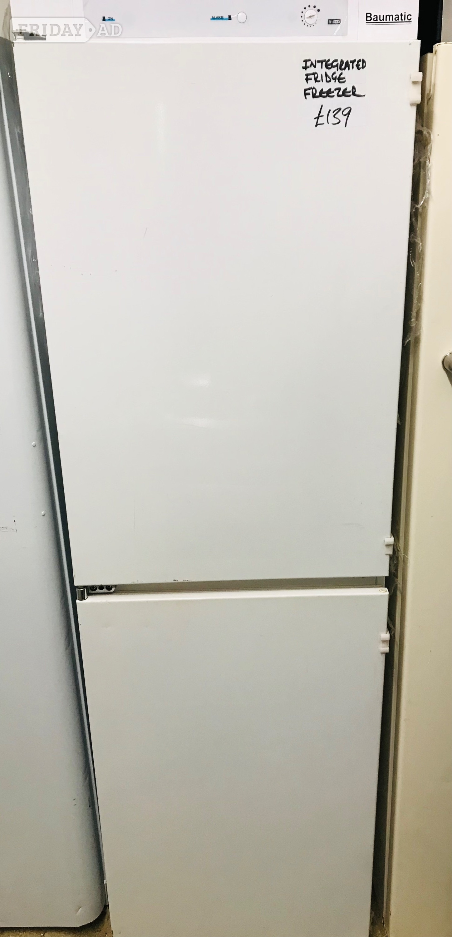 Baumatic integrated fridge freezer in great condition  in Rugby