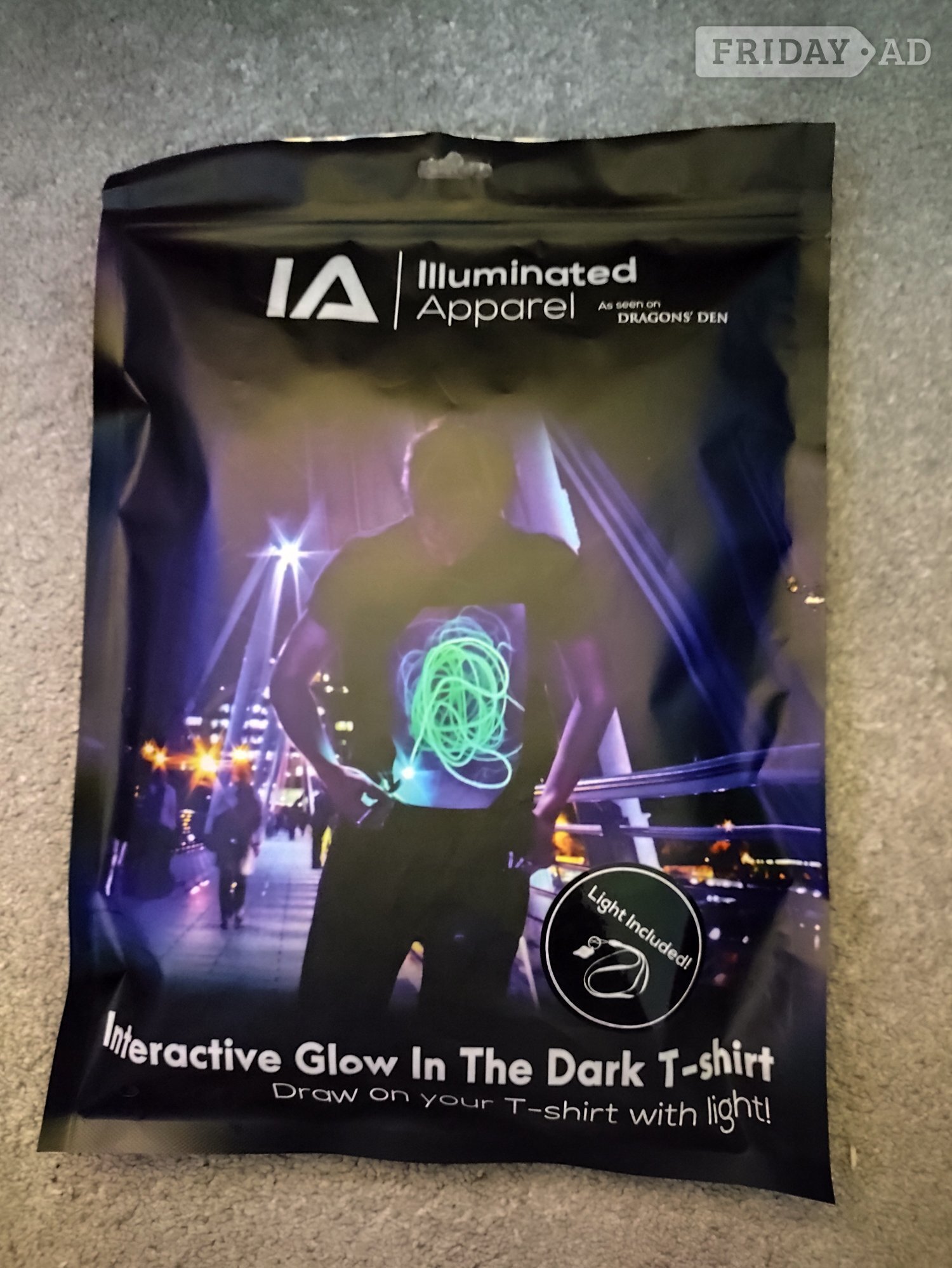 Illuminated Apparel glow in the dark t-shirt size 10-12/M - Clothing, Footwear & Accessories