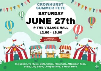 Crowhurst Summer Fete 27th June 12-4pm