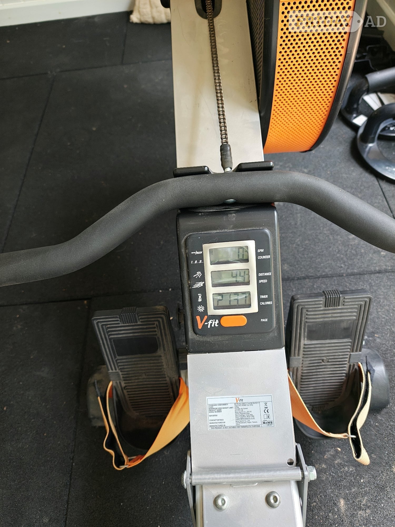 V-fit Tornado Air Rowing Machine