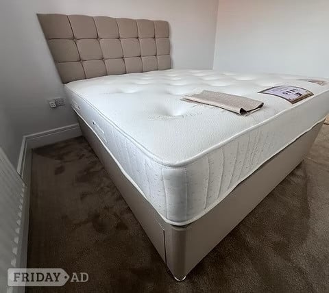 Rotherham CASHMERE 1000 POCKET MATTRESS WITH BASE 2 DRAWERS & HB - single
