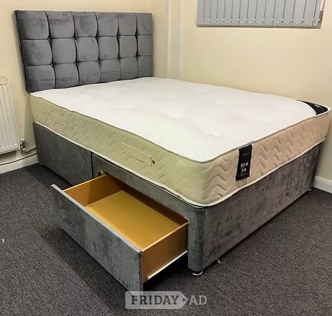 Rotherham KING -REGENCY 1000 POCKET MATTRESS WITH DIVAN BASE & 24 INCH