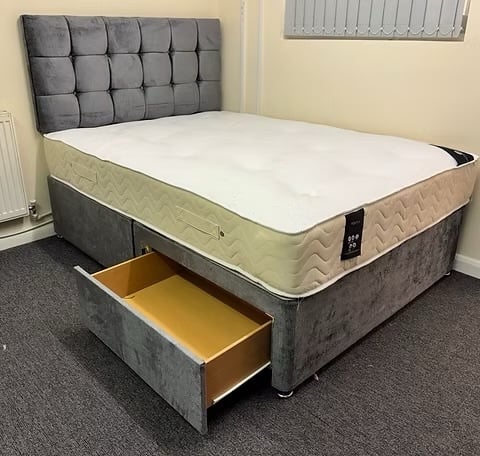 Rotherham KING -REGENCY 1000 POCKET MATTRESS WITH DIVAN BASE & 24 INCH