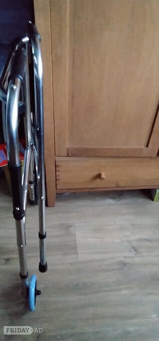 Zimmer frame height 33inches width 20 inches folds flat with seat