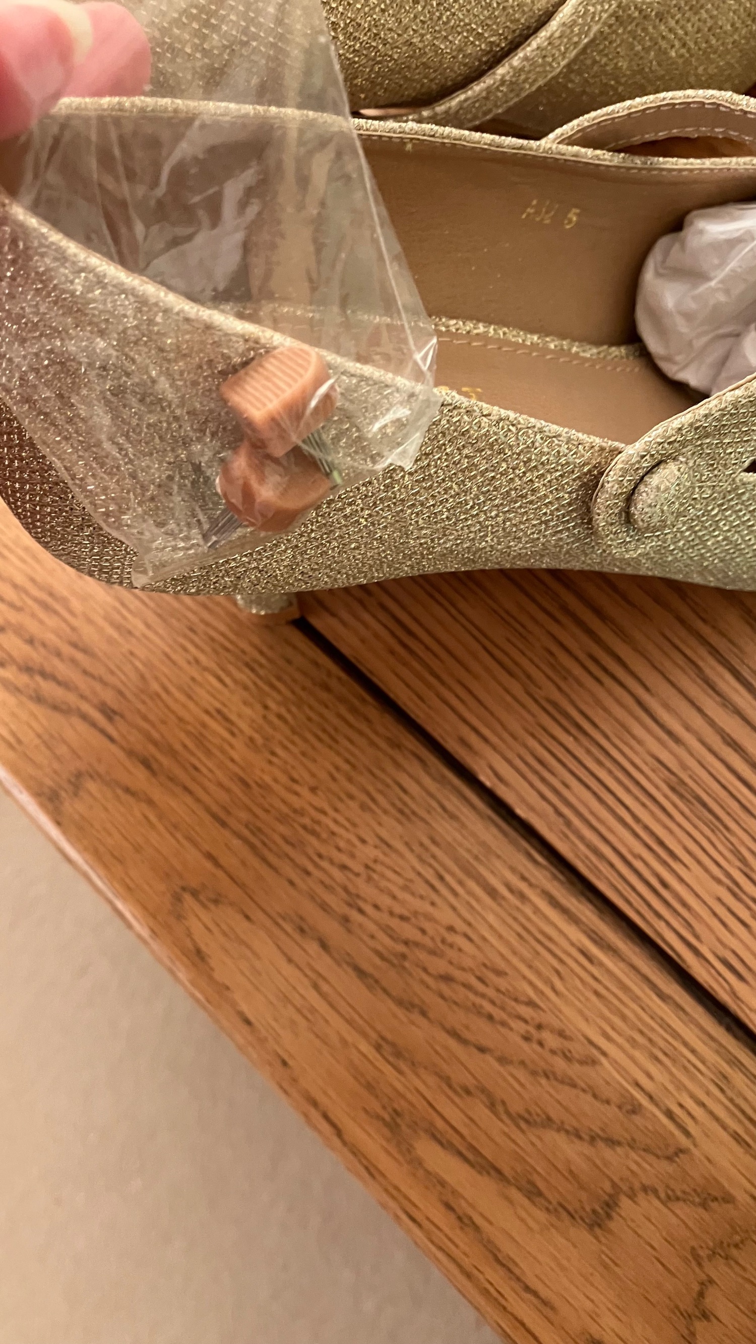 Peacehaven Ajvani sparkling gold high heels Size 5 Like new