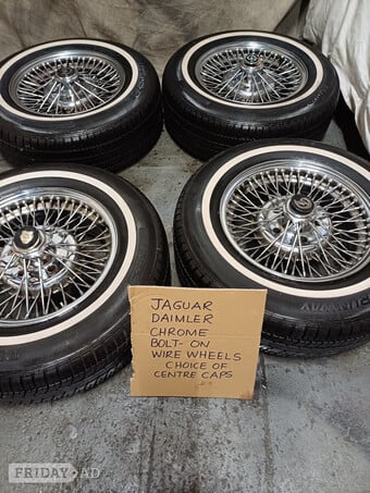 JAGUAR EASY FIT BOLT ON CHROME WHEELS / TYRES 