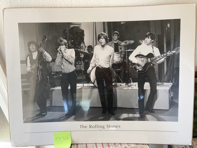 Rolling Stones Print 1964 2'8" X 2'