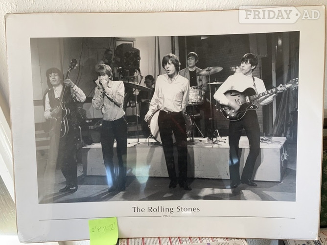 Rolling Stones Print 1964 2'8" X 2'