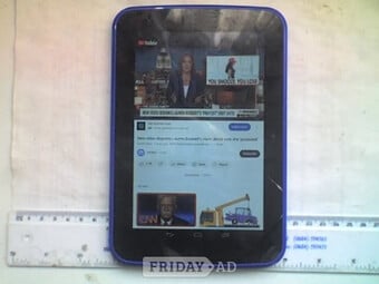 Blue Tesco HUDL 1 Quad Core 16Gb WiFi 7" Tablet & Lead