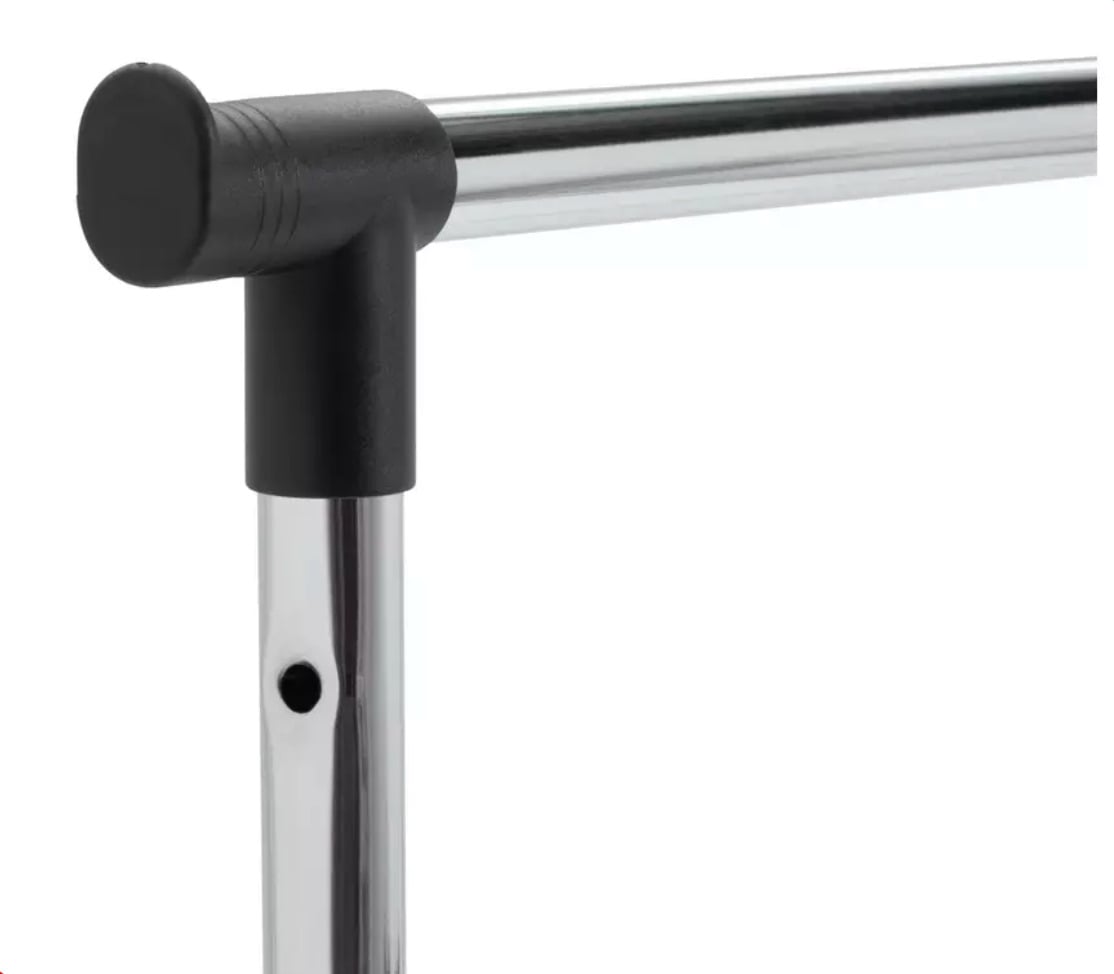 Single Clothes Rail - Black and Chrome. 3 available