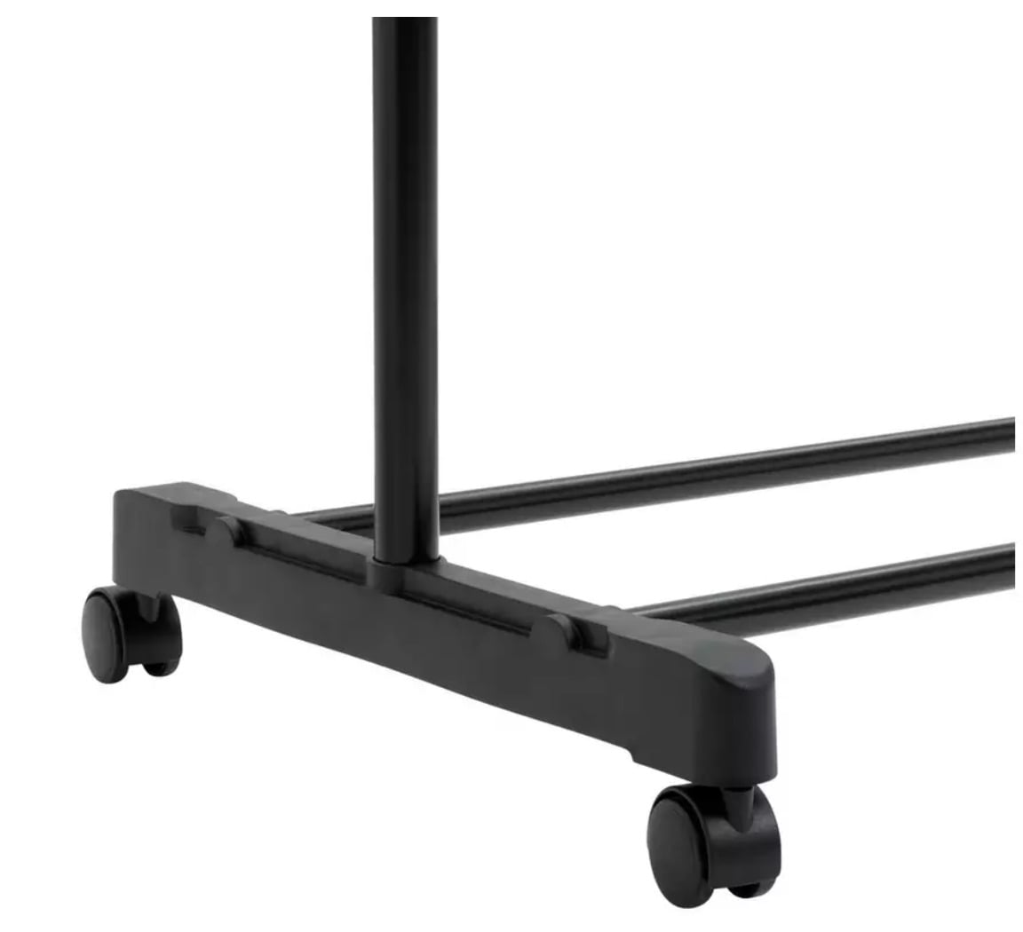 Bexhill-On-Sea Single Clothes Rail - Black and Chrome. 3 available