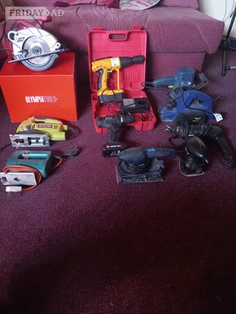 Power tools and fixings electrical plumbing job lot 