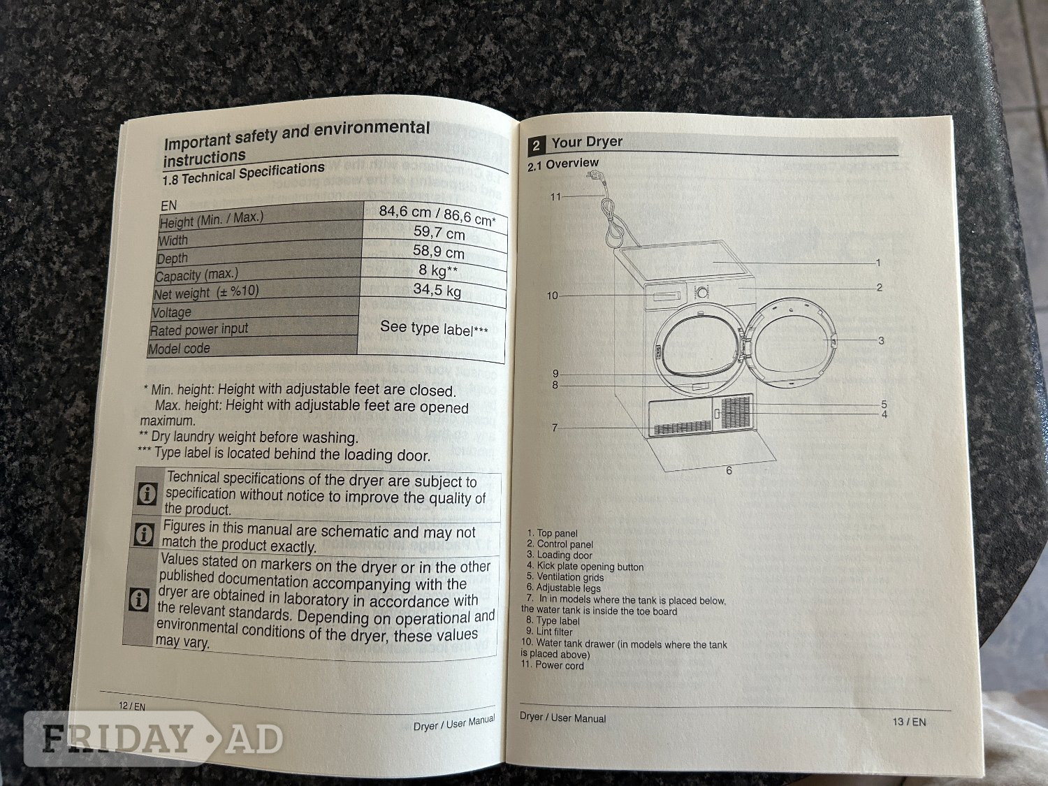 Bloomberg Condenser Tumble Dryer - Home Appliances