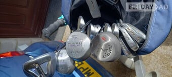 Fazer Contender full set  clubs, putter, drivers and head covers, golf bag and trolley plus a few extras. All good condition - ready to T off!