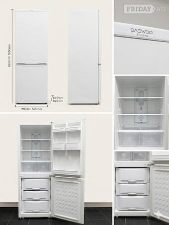 DAEWOO Frost Free Fridge Freezer – White, Good Condition