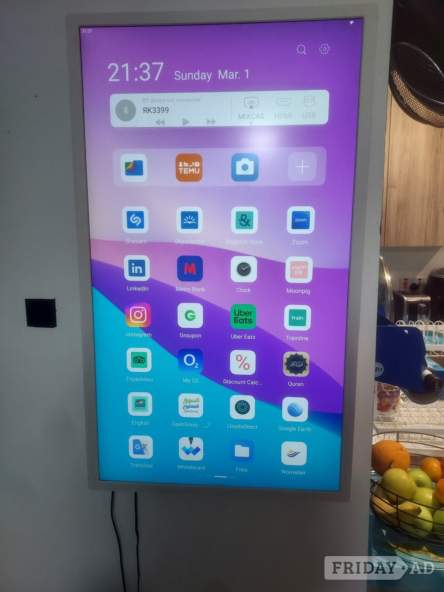 32 Inch Android 12 Tablet 1920*1080P 4GB Ram + 64GB Storage in Brighton