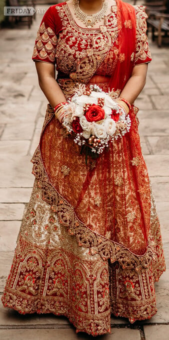 Traditional Indian English designer style bridal Wedding Lehenga