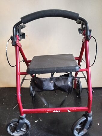 Mobility walker with seat