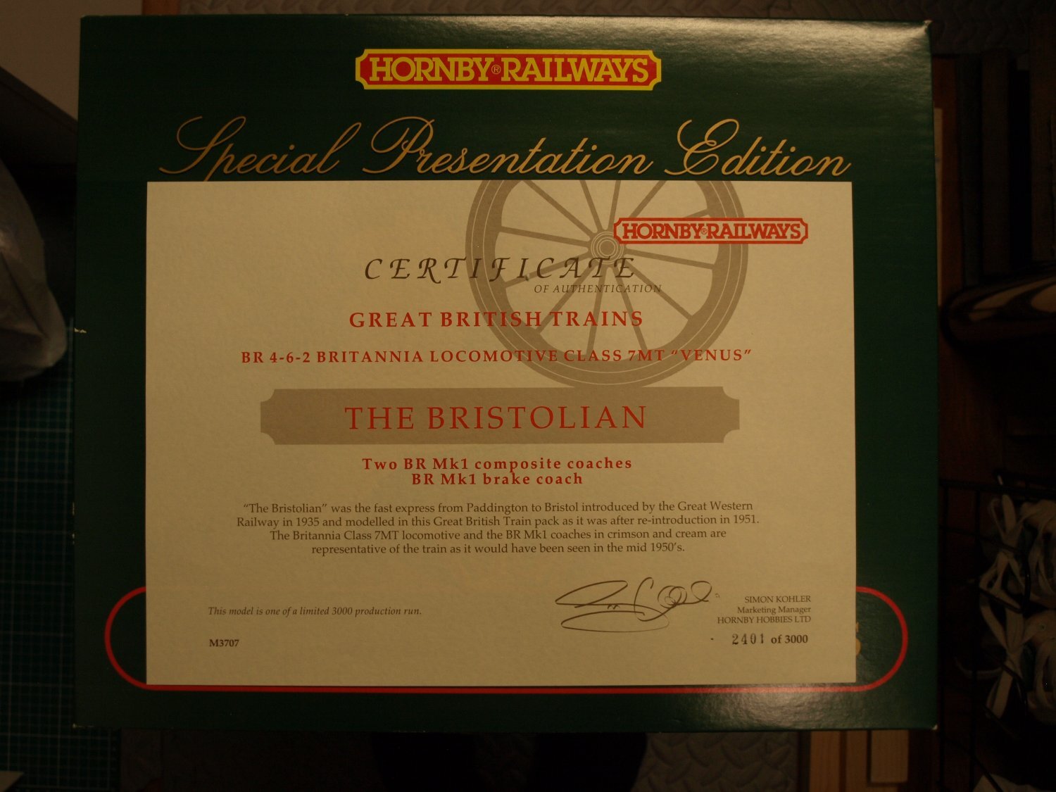 Worthing Special Presentation Edition R2031 The Bristolian Train Pack