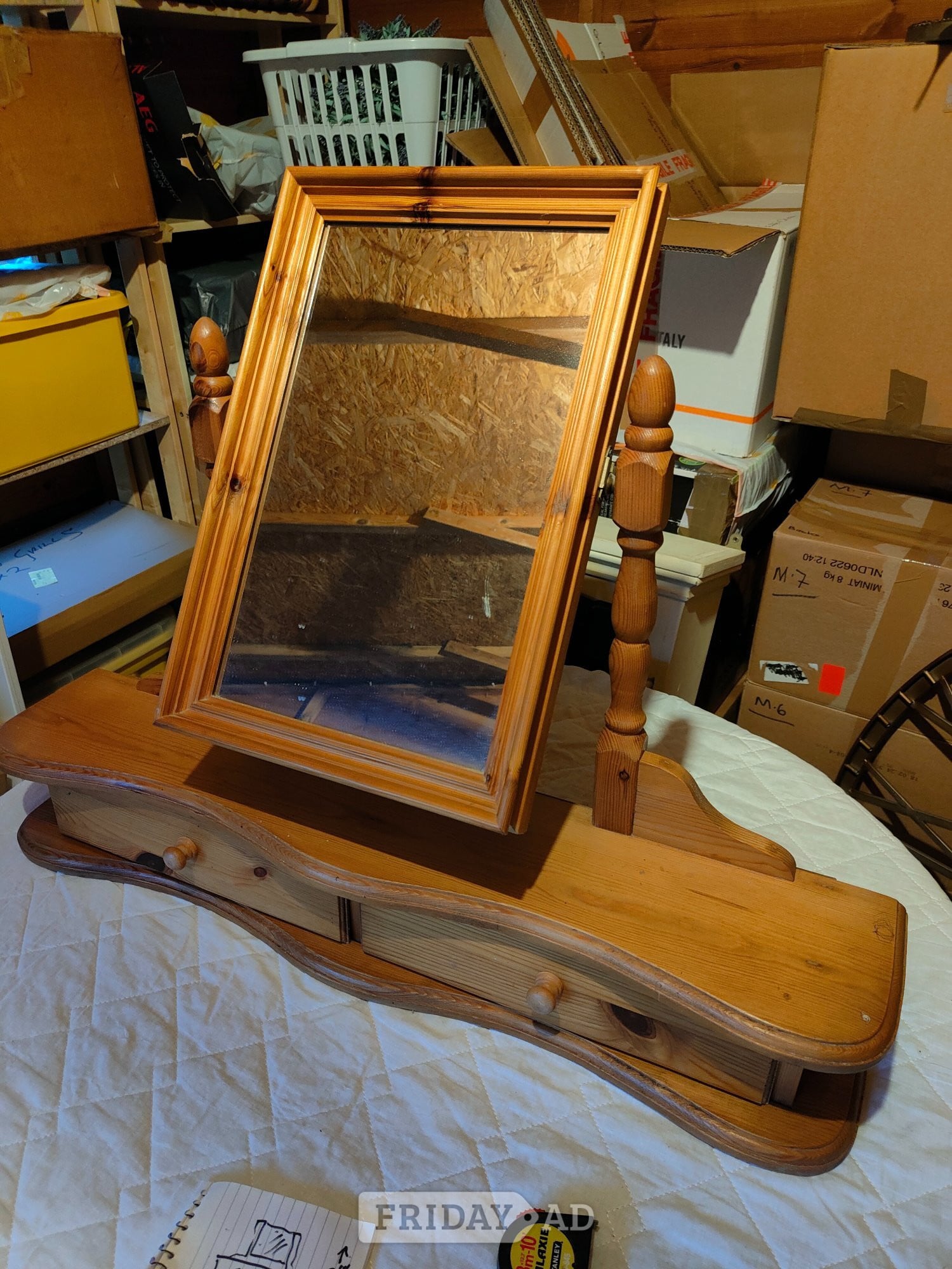 Pine Dressing Mirror - Furniture