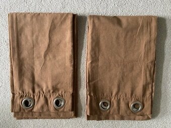 NEXT brown FX suede curtains 53 inches x 90 inches 135 cms x 229 