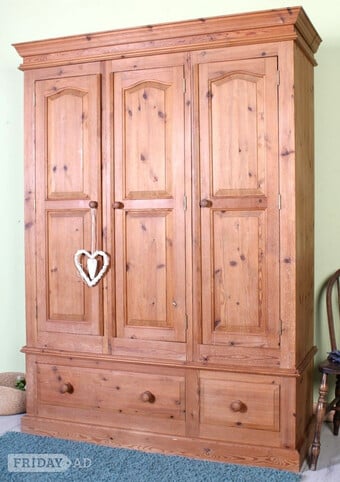 Delivery Options - Pine Farmhouse Triple Wardrobe Rustic