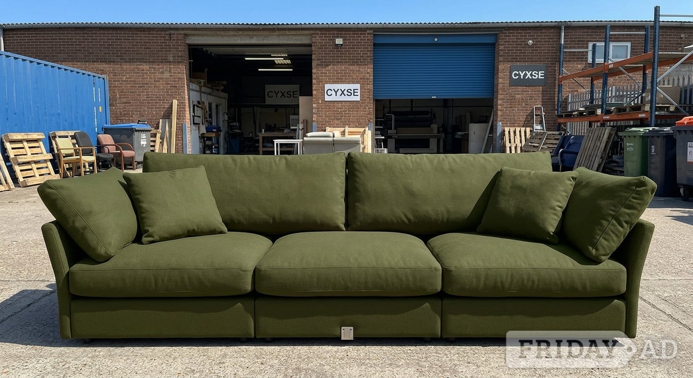 Daals Lutyens Moss Green 3 Seater Sofa with Matching Coushions in London