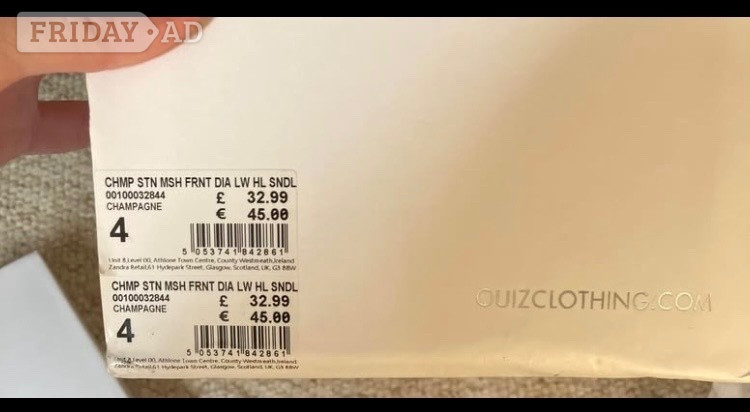 Peacehaven Quiz Champagne High Heels Size 4 - LIKE NEW