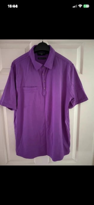 Glenmuir tailored collar performance golf shirt in size large