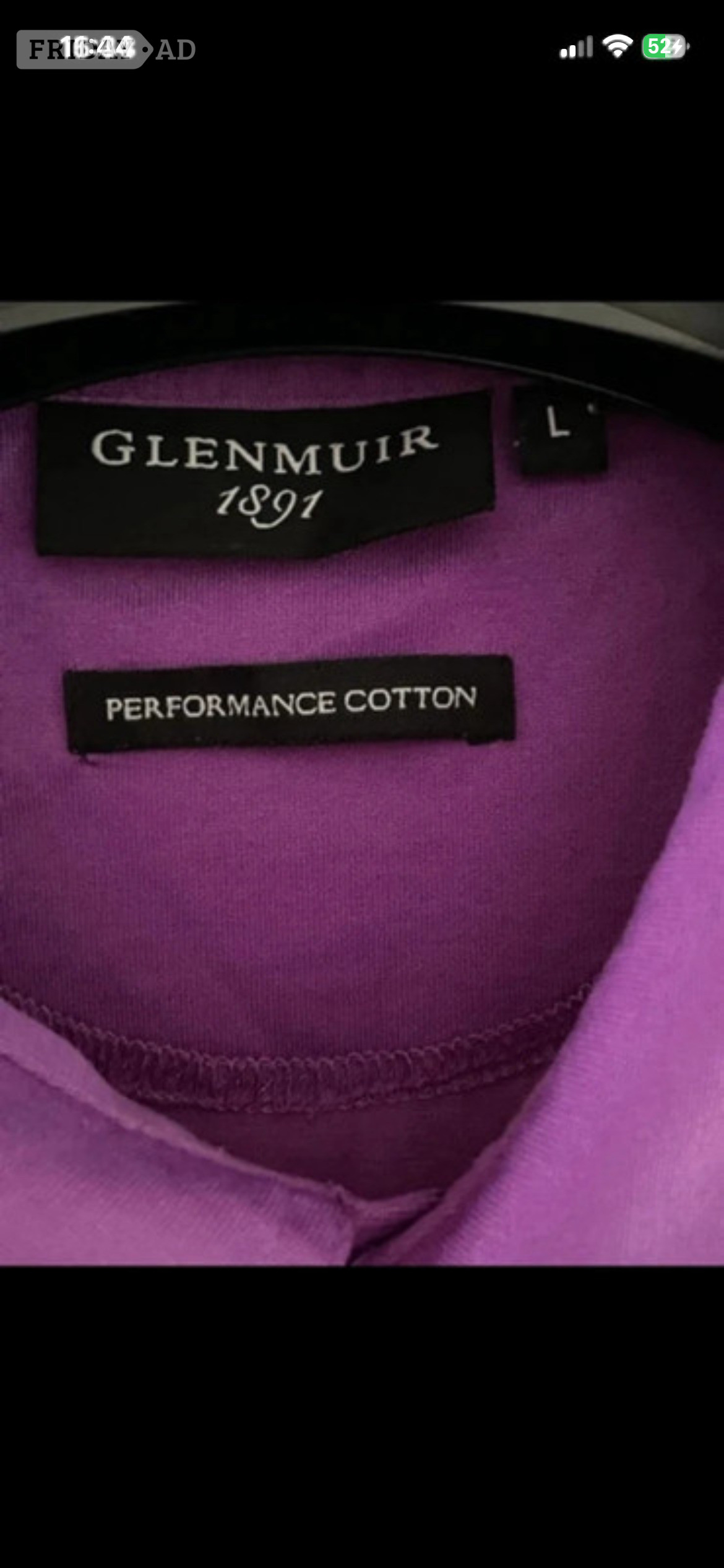 Glenmuir tailored collar performance golf shirt in size large - Clothing, Footwear & Accessories in Stourport-On-Severn