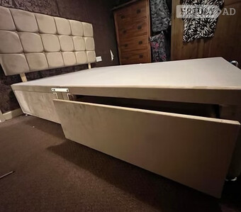SUPER KING DIVAN BASE WITH 2 DRAWERS WITH ARIES HB
