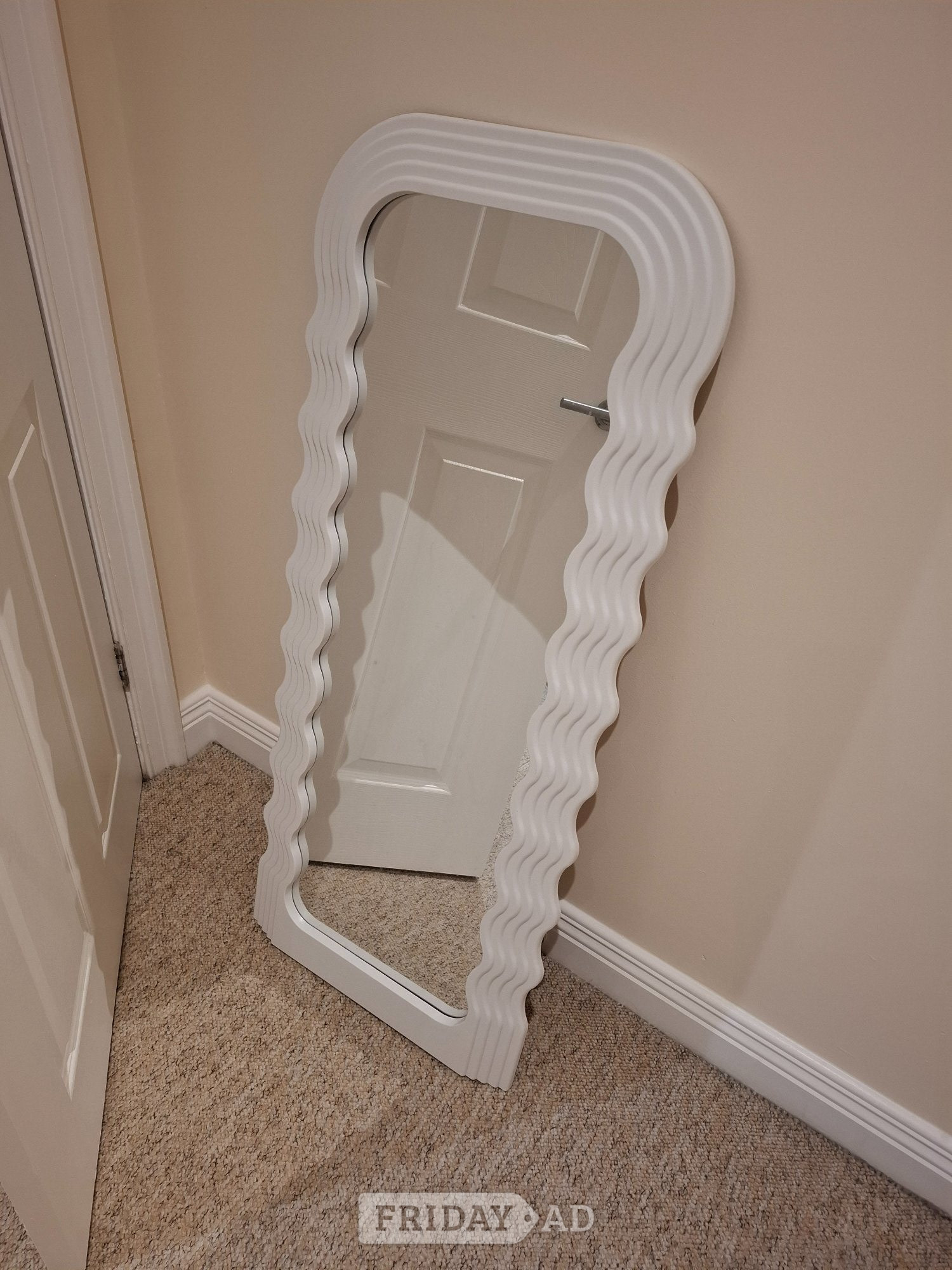 White wavy mirror  in Worthing