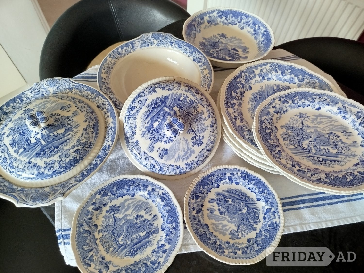 Desirable "Willow pattern" dinnerware over 100 years old in Robertsbridge