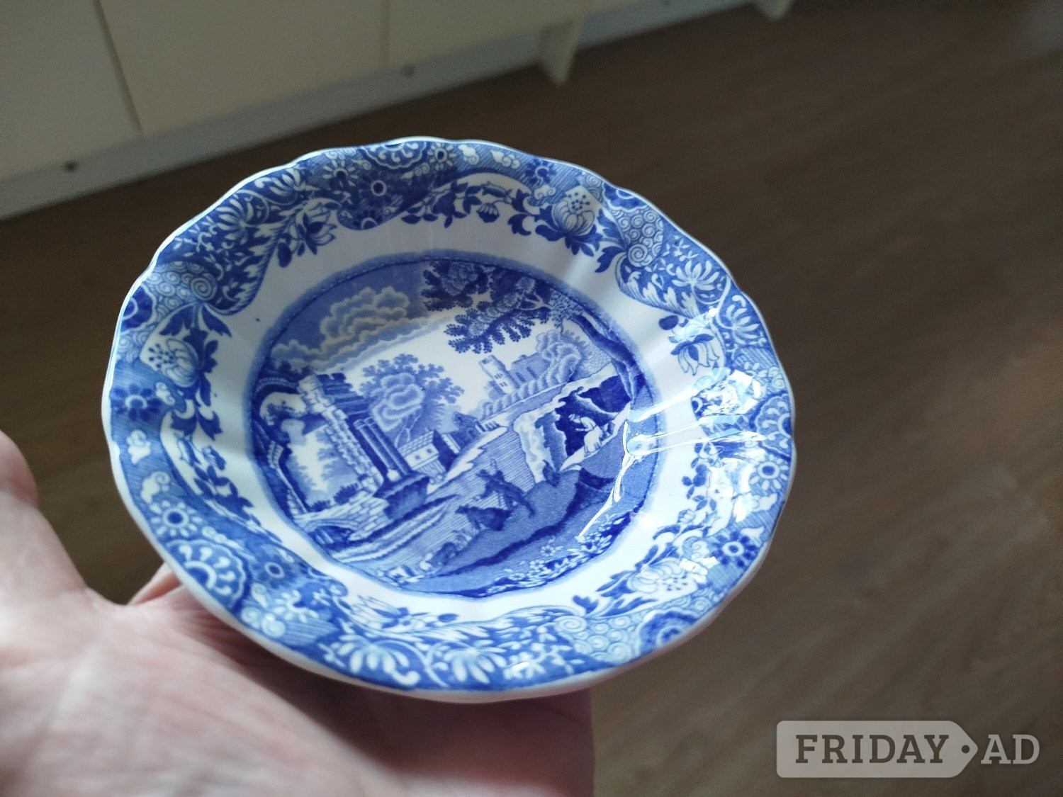 Desirable "Willow pattern" dinnerware over 100 years old
