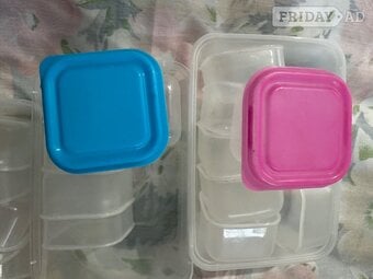 20 small boxes /containers