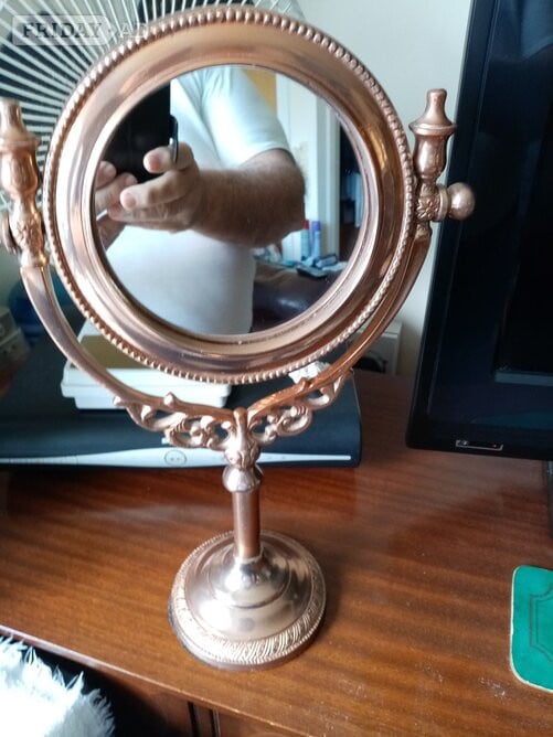 Vintage Vanity Mirror with Gilded Edges 