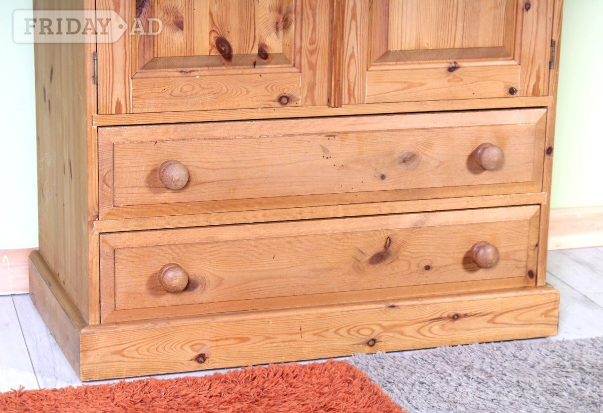 Hailsham Delivery Options - Cottage Waxed Pine Farmhouse Wardrobe Waxed