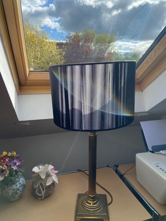 2 lamps. One brass based 