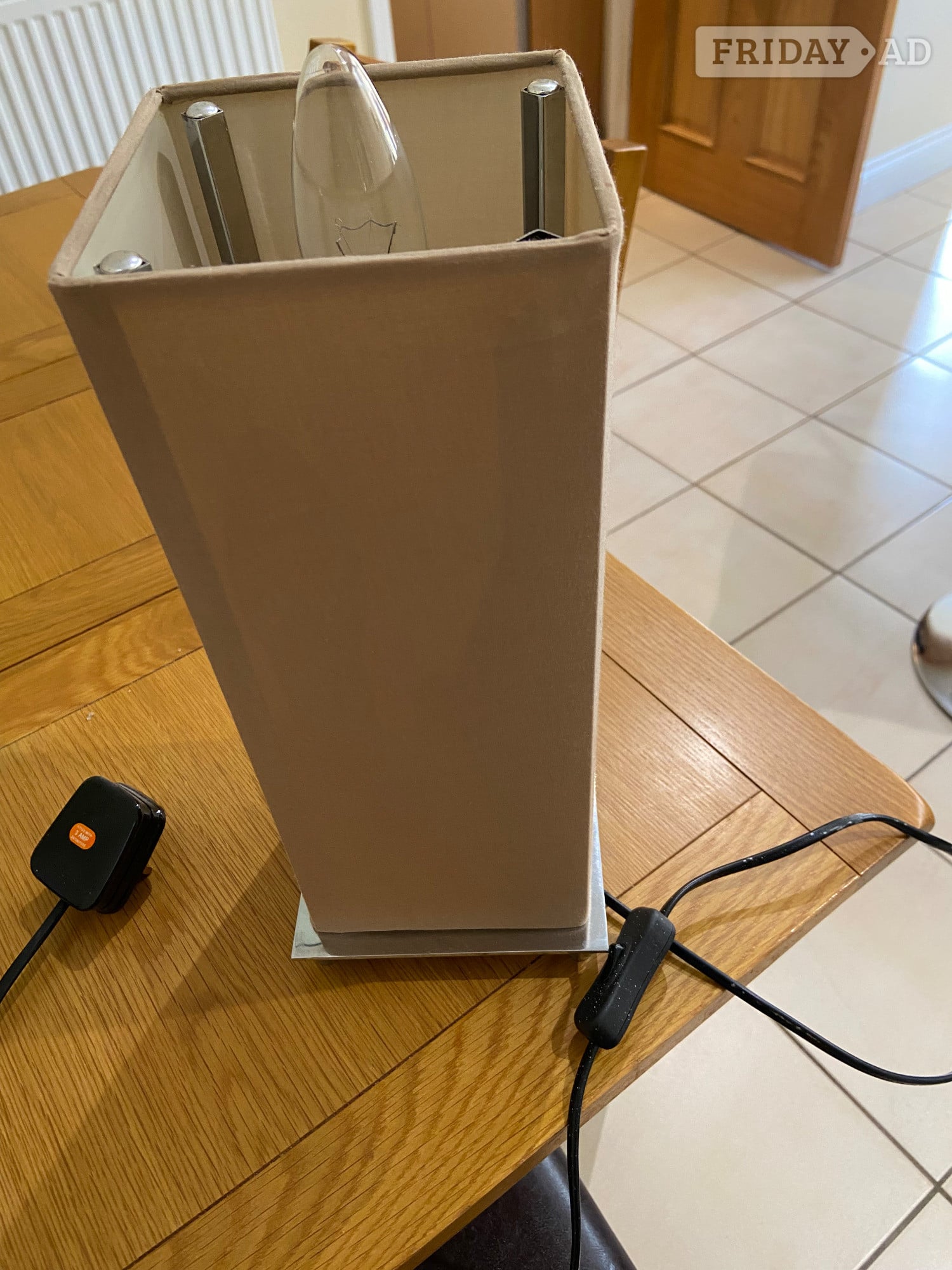 2 lamps. One brass based 