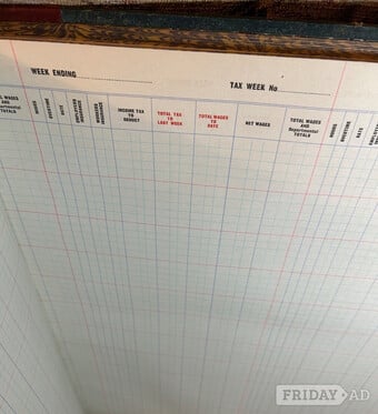 Antique ledger book