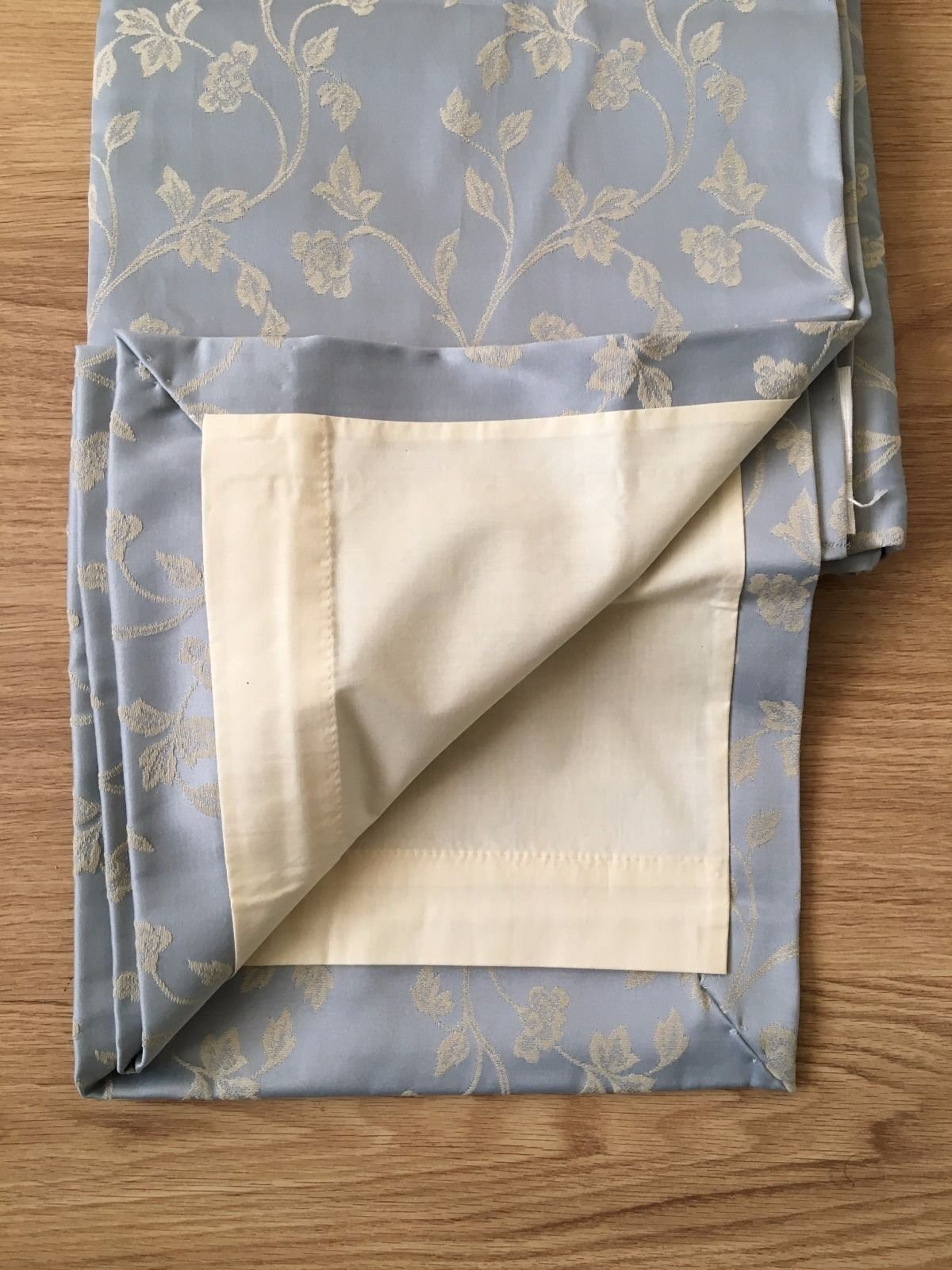 NEW Sky Blue CURTAINS floral with pencil pleat fully lined ready  - Furniture in Harrow