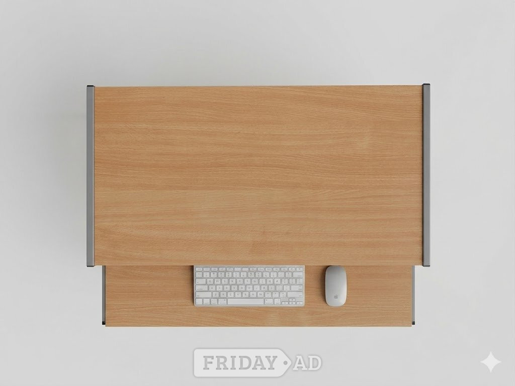 Compact & Versatile Rolling Computer Desk with Keyboard Tray - Furniture in Peterborough