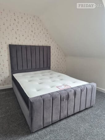 Luxury BedFrame with Optional Mattress & Storage - All Sizes