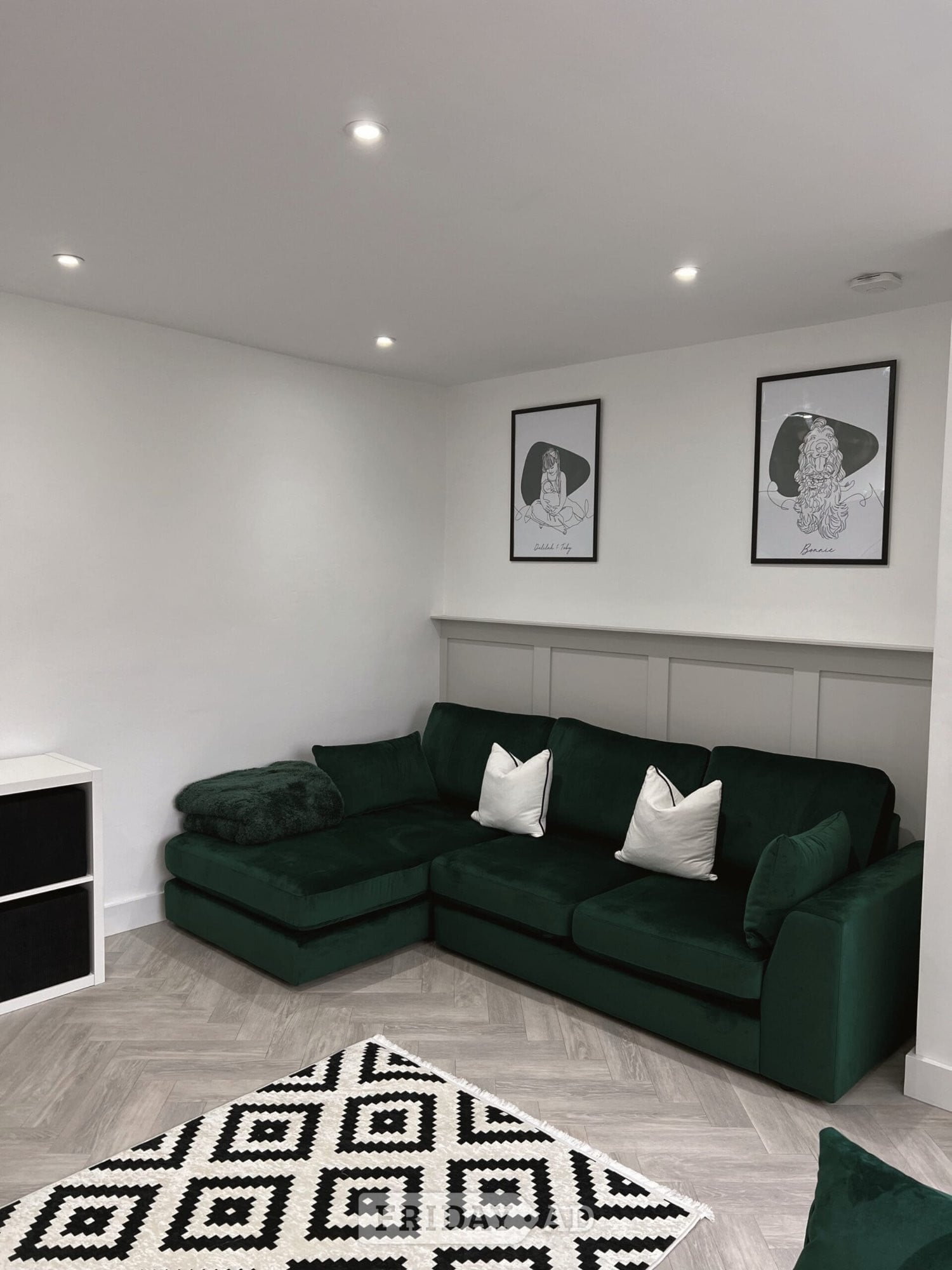 Furniture Village BOXY Fabric 3 + 2 Seater Mini Arm Sofa Set in London