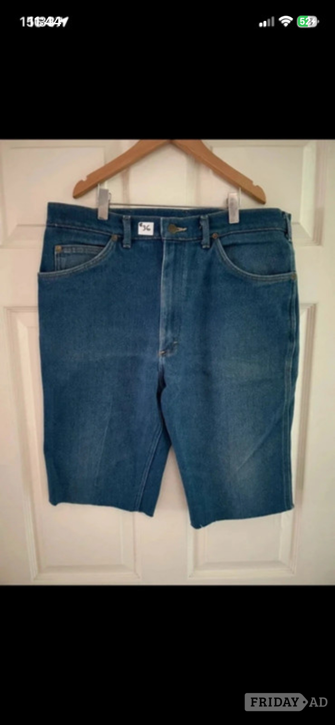 Lee Blue Cotton Denim Cut Off Shorts 36" in Stourport-On-Severn