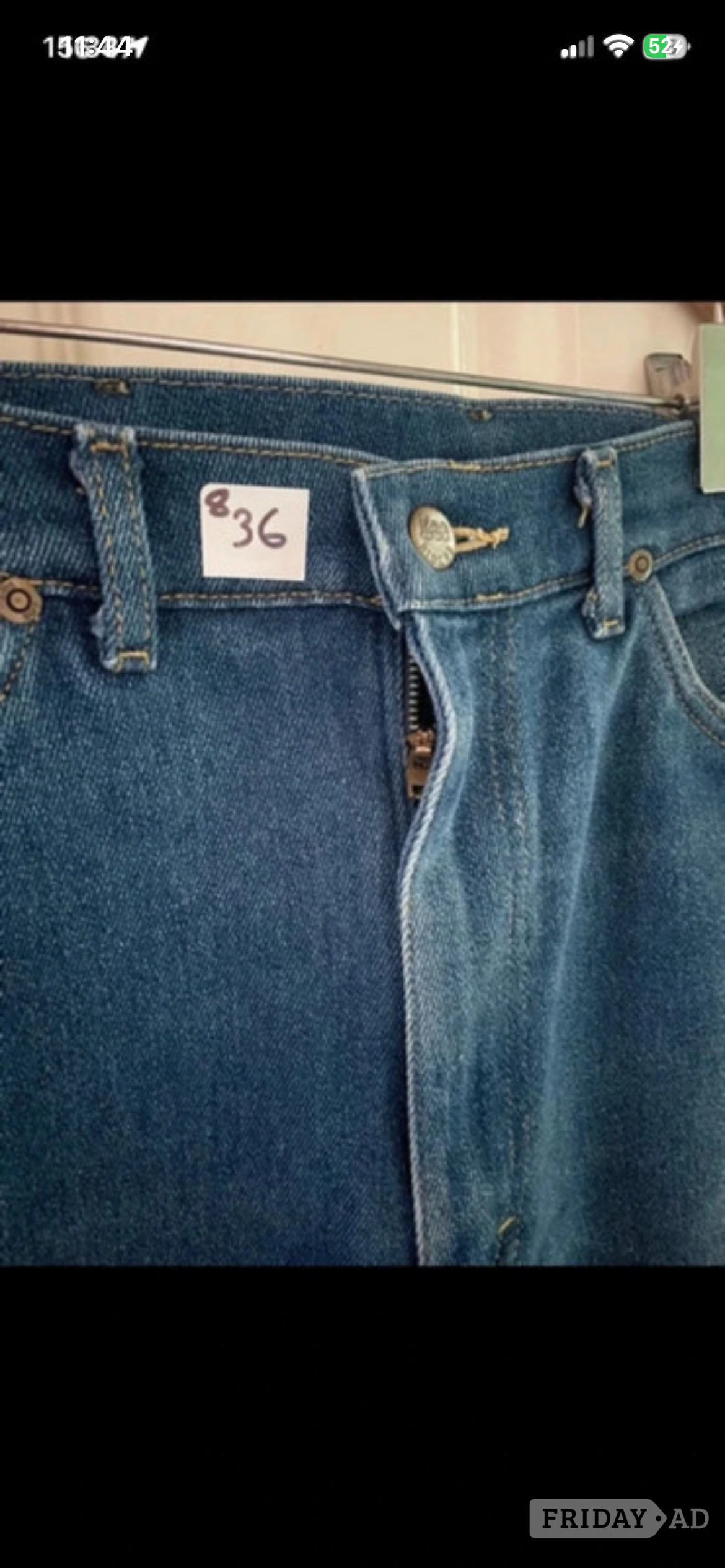 Lee Blue Cotton Denim Cut Off Shorts 36"